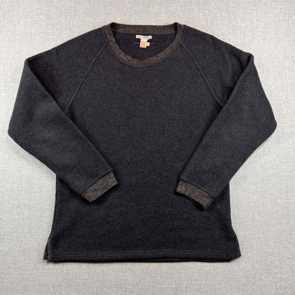 Carbon2Cobalt Fleece‎ Crewneck Sweatshirt Men M Charcoal Minimalist Lounge Cozy